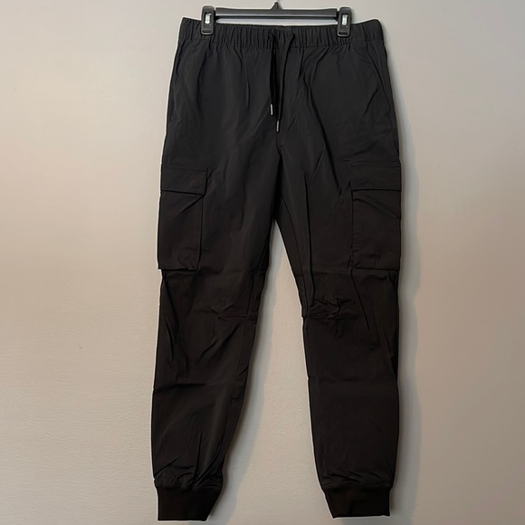 H&M Pants Mens Black Nylon Cargo Joggers Slim Fit Poshmark